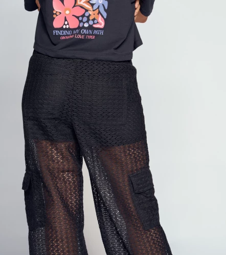 Arisa Pantalon Relaxed En Malla Tipo Cargo TyperNG