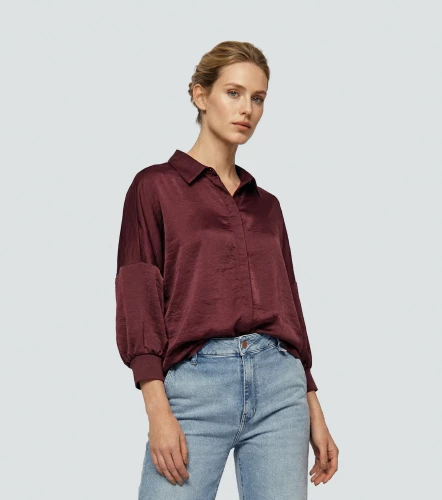 Blusa Camisera Para Mujer Unicolor Manga Ranglan DerekCF