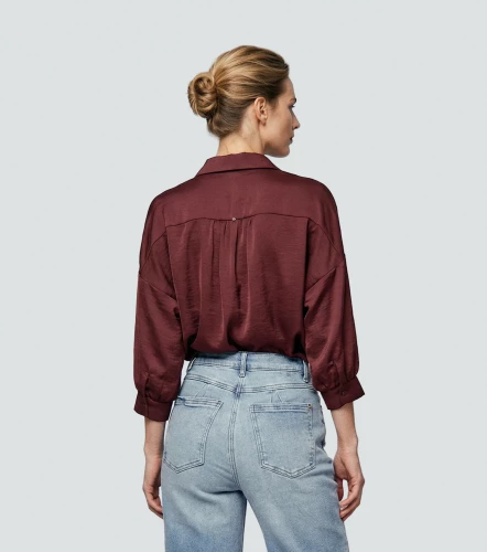 Blusa Camisera Para Mujer Unicolor Manga Ranglan DerekCF