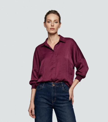 Blusa Camisera Para Mujer Unicolor Manga Ranglan DerekVT