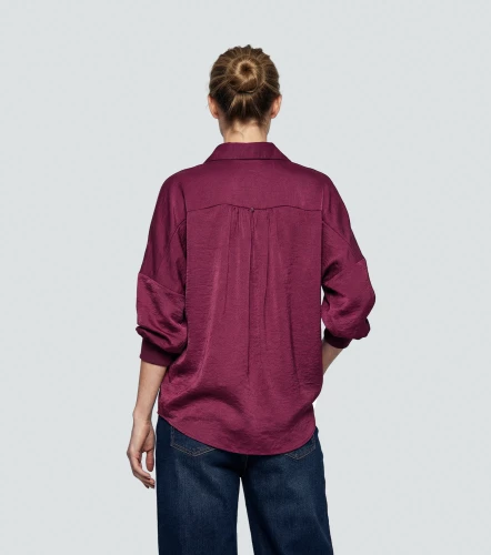 Blusa Camisera Para Mujer Unicolor Manga Ranglan DerekVT