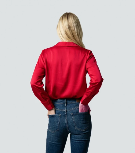 Blusa De Mujer Camisera Manga Larga Unicolor DerekRJ