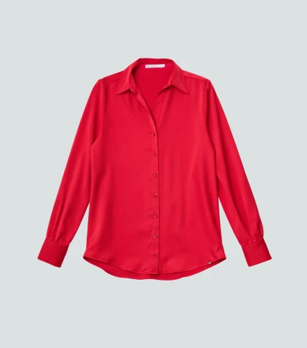 Blusa De Mujer Camisera Manga Larga Unicolor DerekRJ