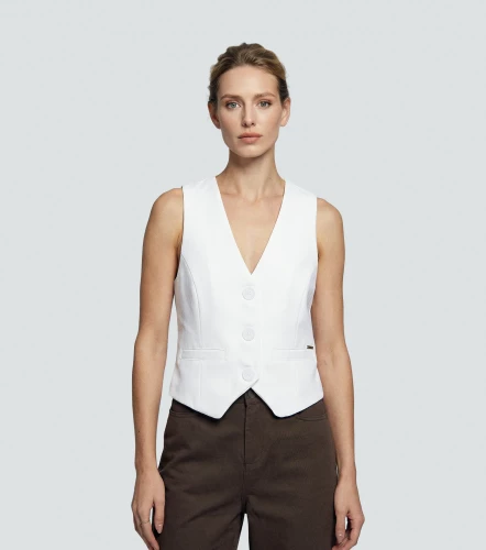 Chaleco Manga Sisa Con Botones En Delantero DerekAR