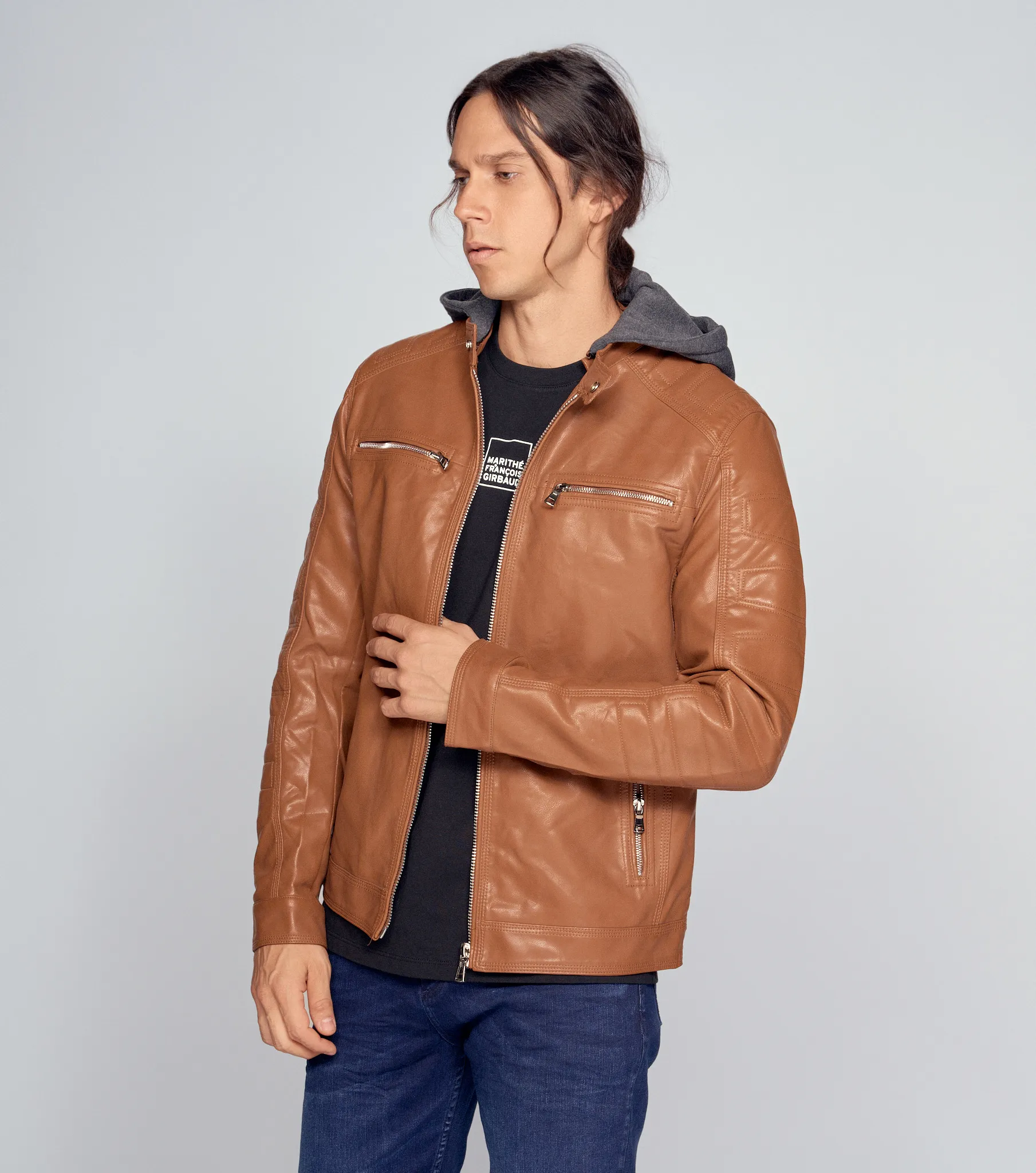 Chaqueta Para Hombre En Polipiel UnserCF