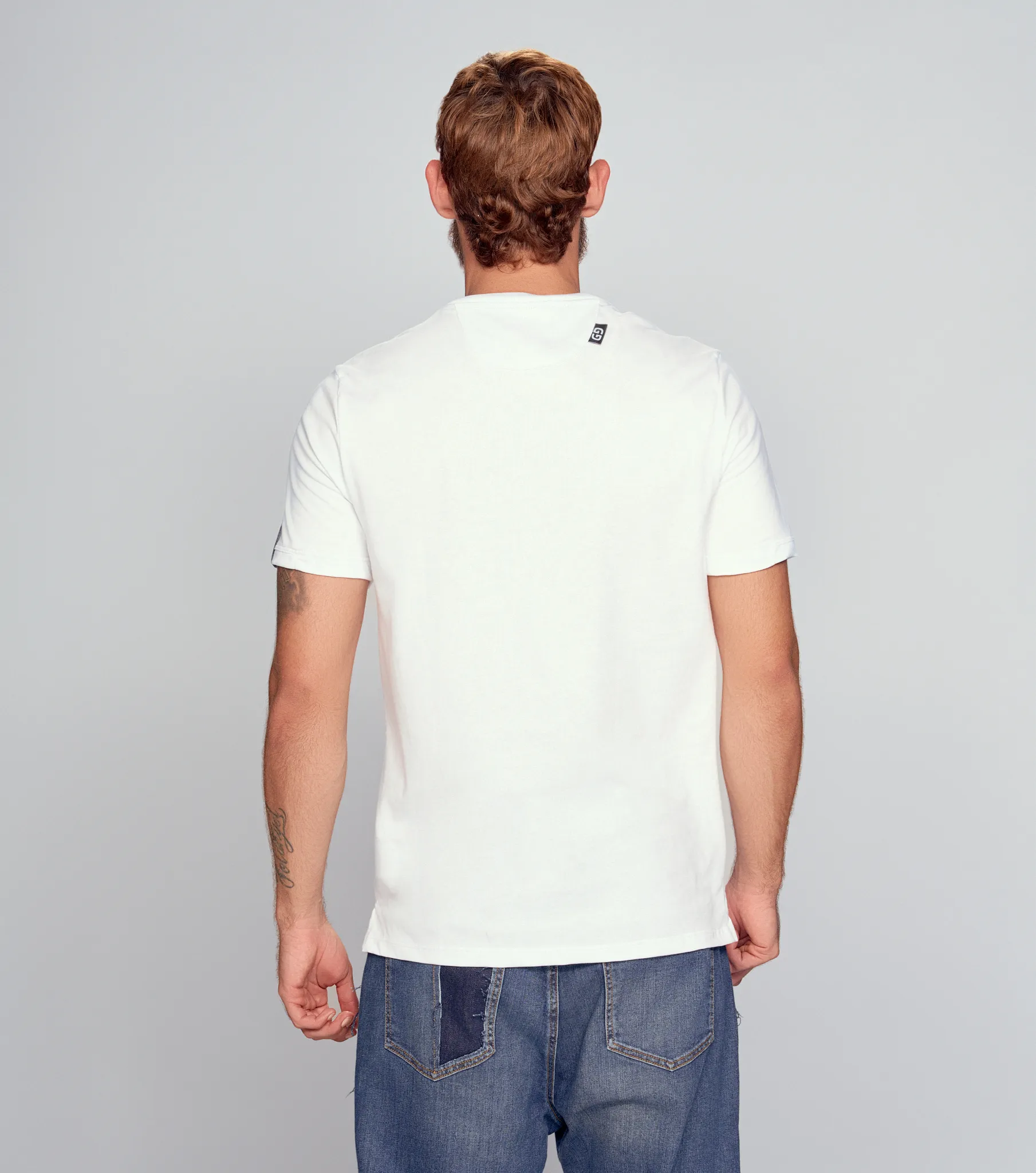 Darren T Shirt Slim Masculina Groggy 834153 BL