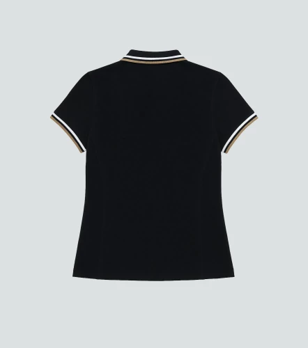 Mary Blusa Polo Con Cortes Cuello Y Punos Tejidos UnserNG