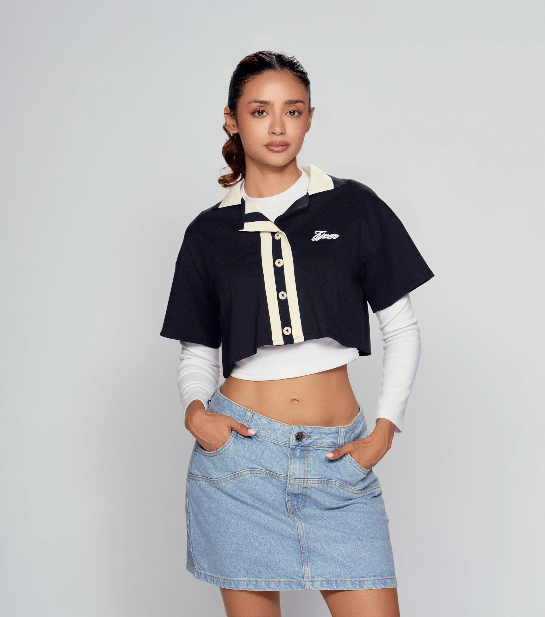 Mika Blusa Boxy Con Tejidos TyperNG