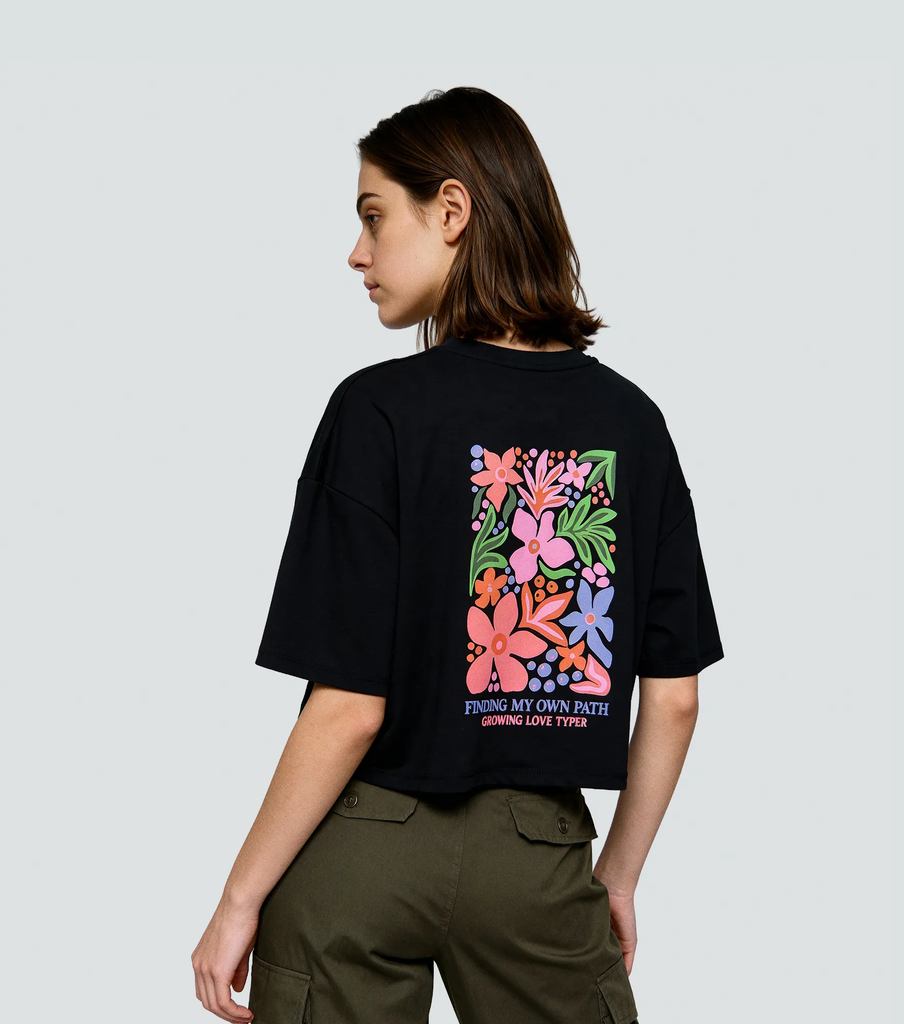 Naty T Shirt Oversize Estampada Typer 833674 BL