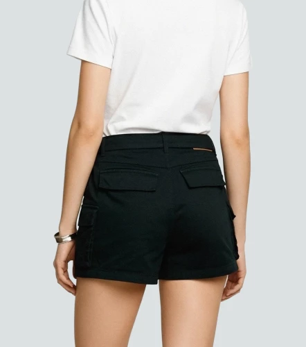 Short Para Mujer Tipo Cargo Unicolor Ivonne DerekNG