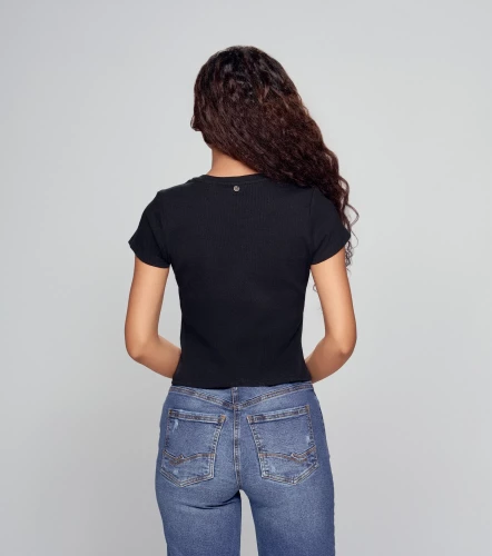 Sofia Camiseta Cuello Redondo Manga Corta Con Estampado UnserNG