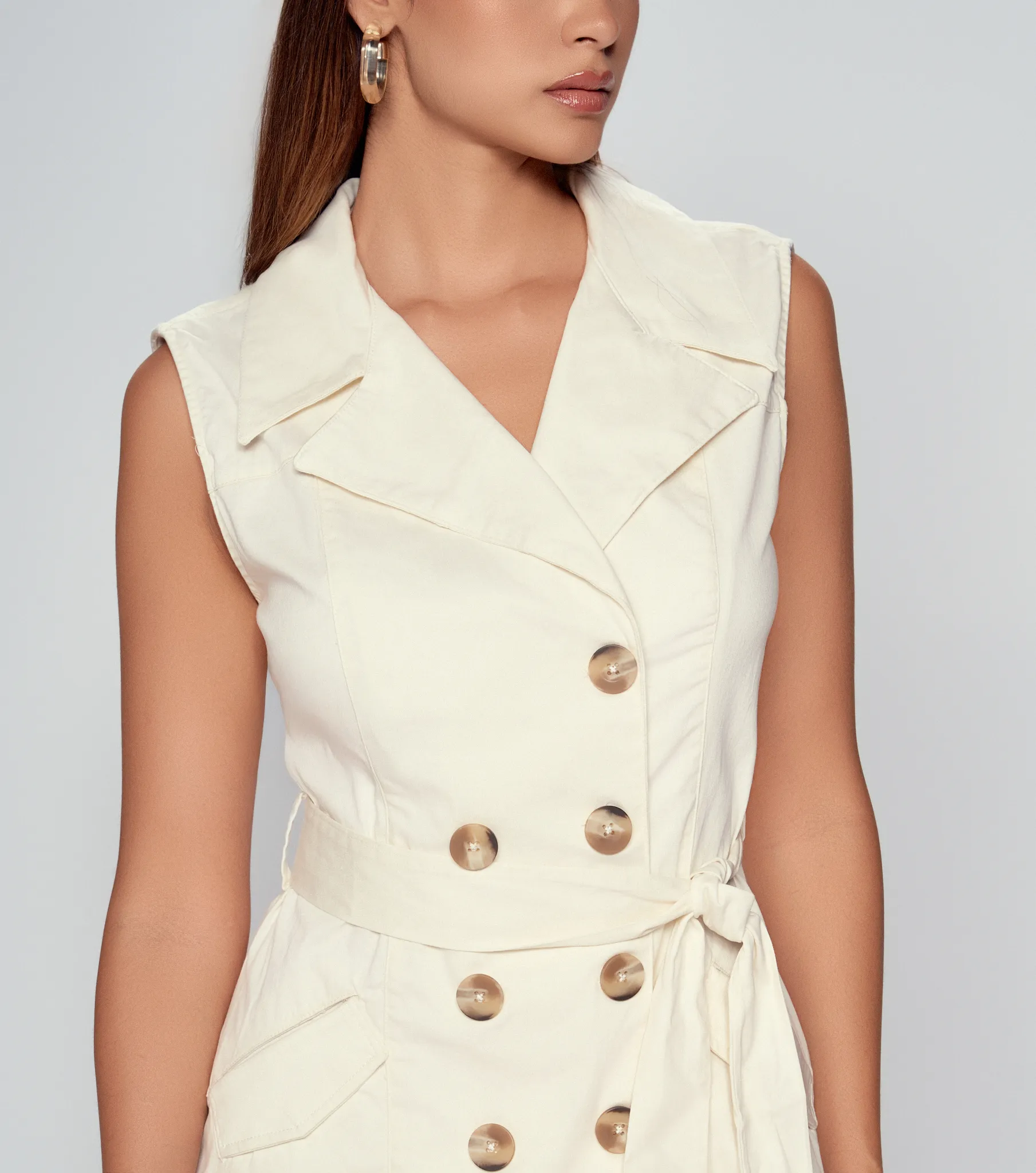 Vestido Para Mujer Carolina Manga Siza Unicolor Derek 832485 AR