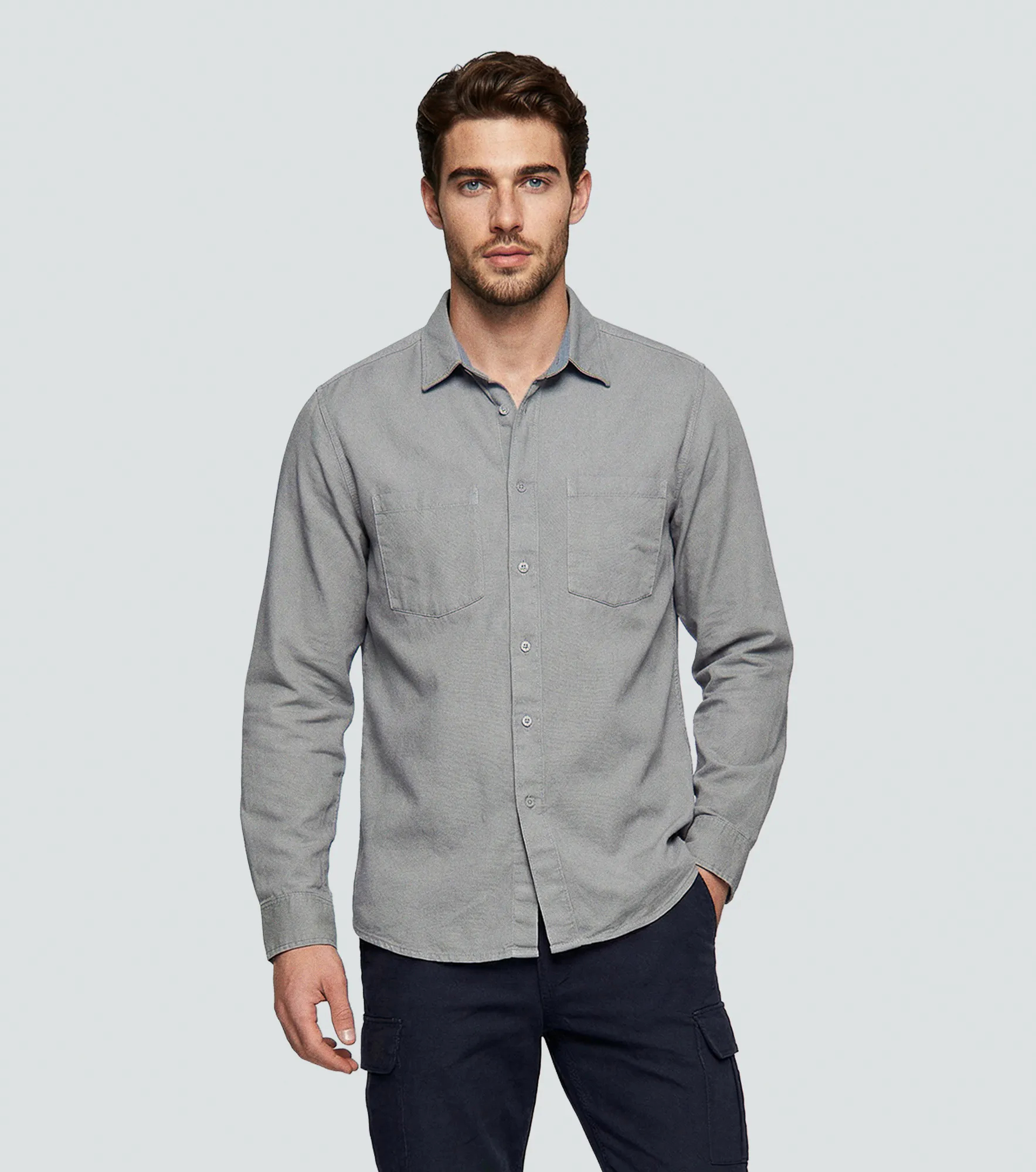 Comfort Matias Camisa M L Unicolor Con Bolsillos Unser 836143 AC