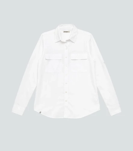 Lesly Blusa Camisera Unicolor Manga Larga Con Bolsillos En DelanteroBL