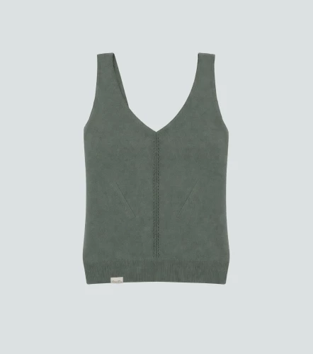 Raquel Blusa Tejida Unicolor De Tiras Con Decorado UnserVD