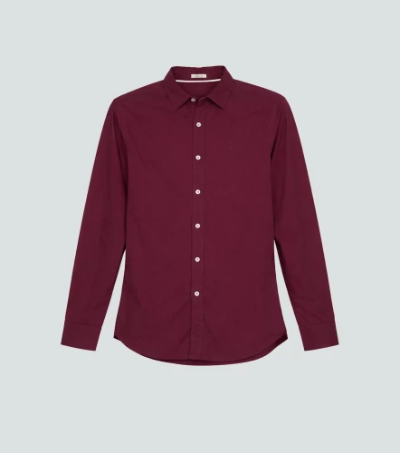 Slim Julian Camisa Unicolor Con Detalle De Costado UnserVT