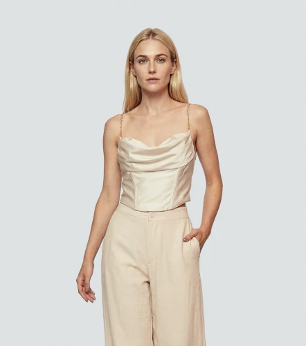 Blusa Con Escote Drapeado Carla DerekBG