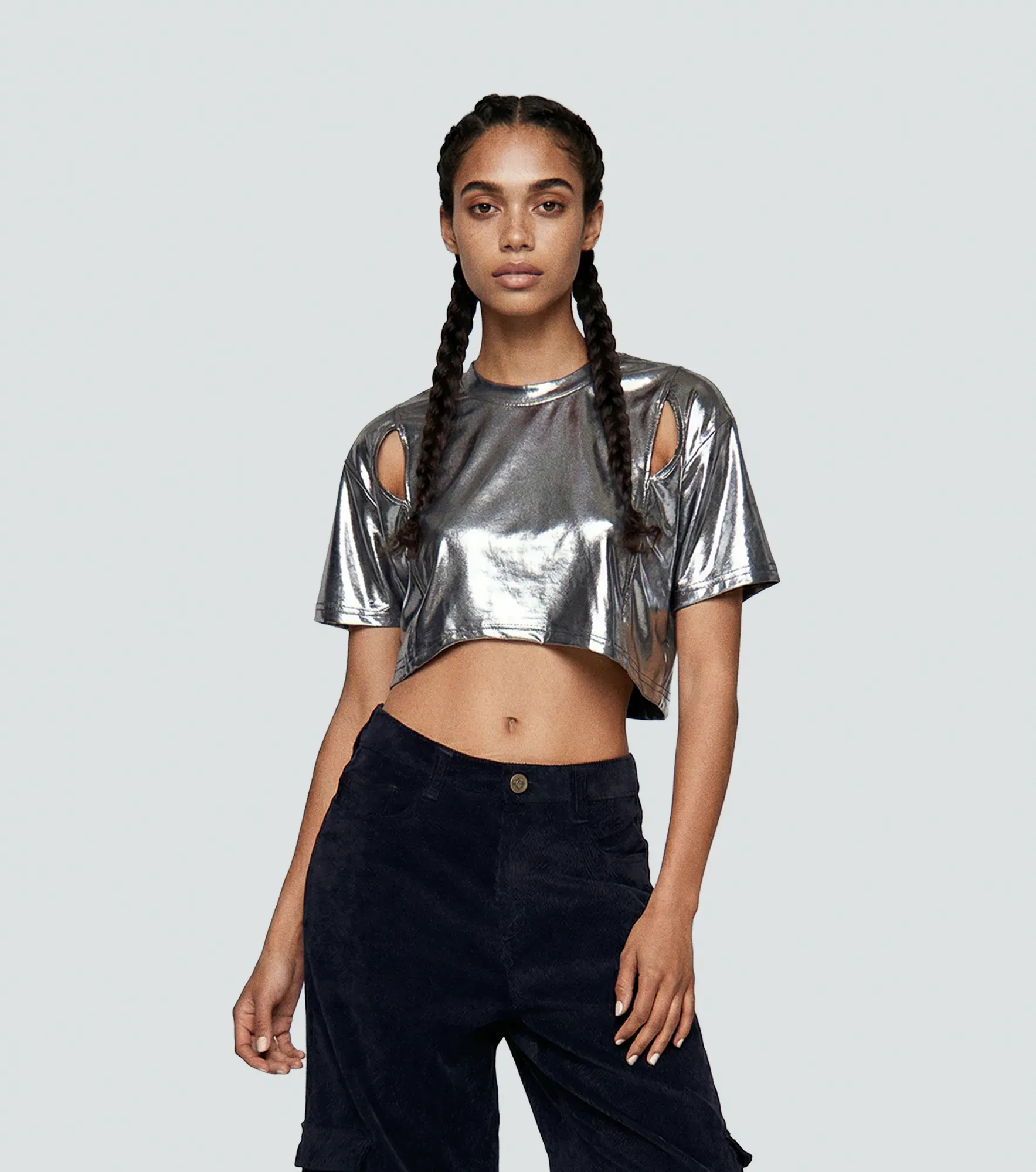 Crop Top Clemont Platinato 132991 PT