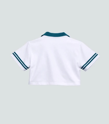 Nohe Blusa Crop Tipo Polo Estampada TyperVA