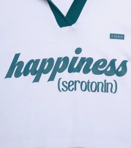 Nohe Blusa Crop Tipo Polo Estampada TyperVA