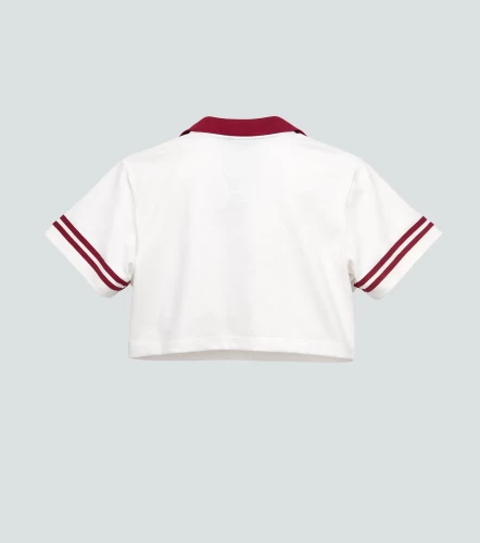 Nohe Blusa Crop Tipo Polo Estampada TyperVT