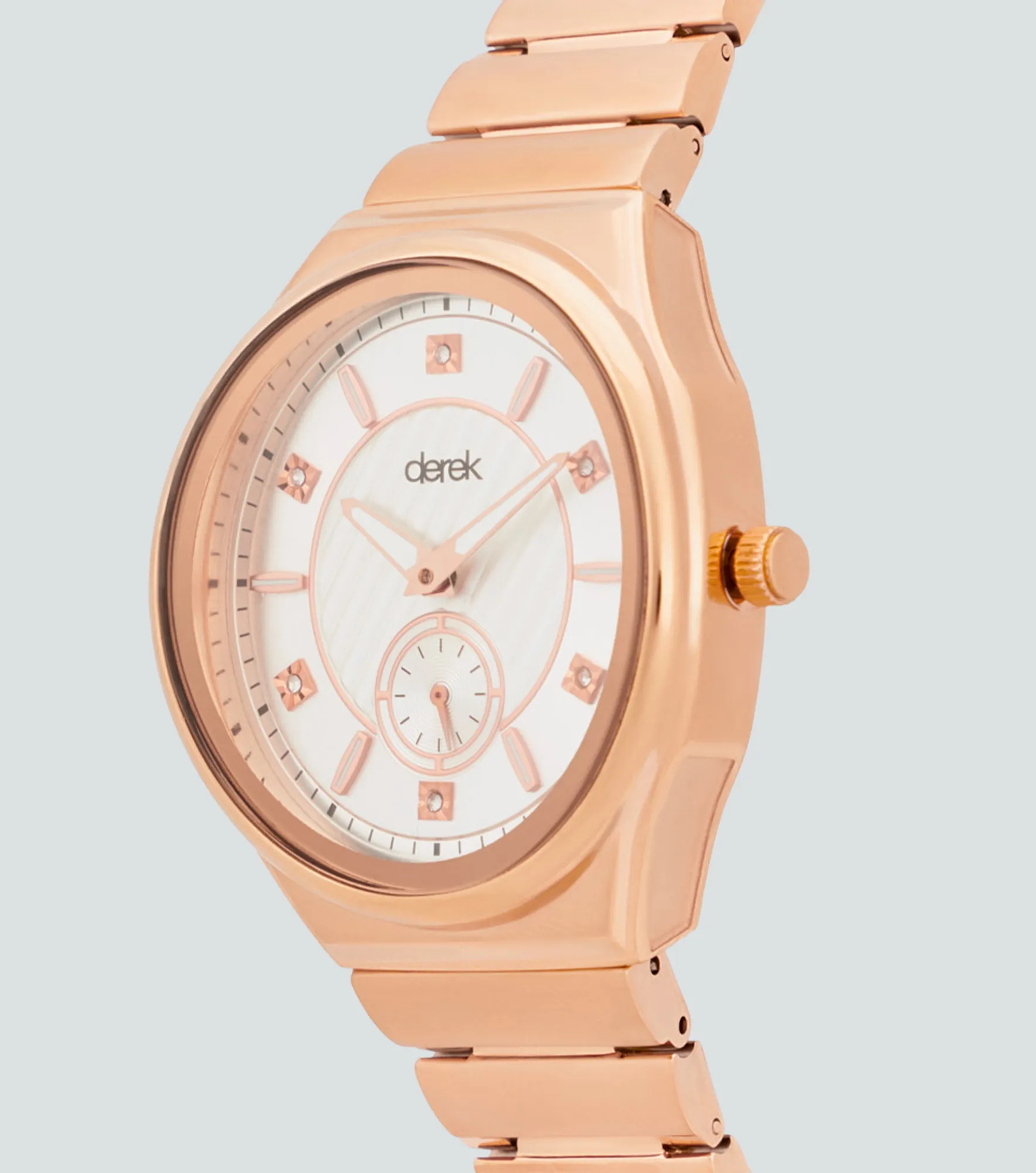 Reloj Para Mujer Pulso Metalico Derek 821428 OR