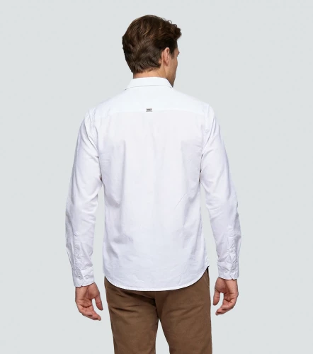 Slim Julian Camisa Unicolor Con Detalle De Costado UnserBL