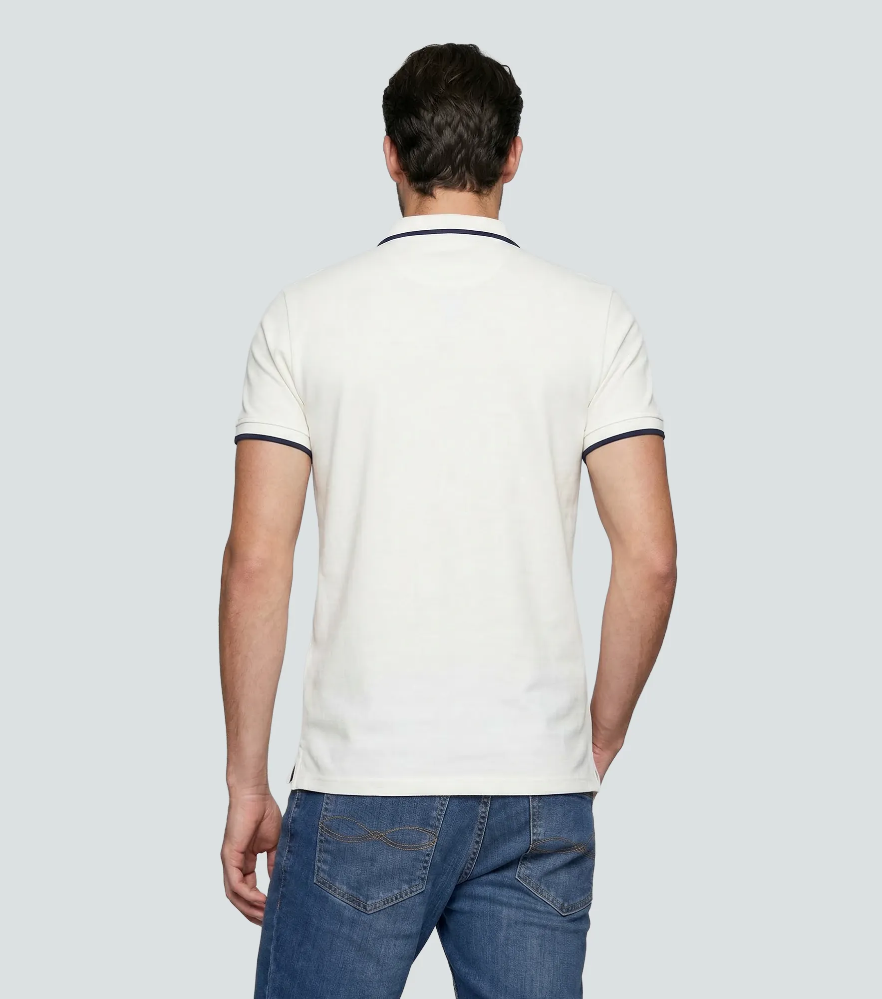 Slim Julian Polo Unicolor Con Bordado Unser 819686 AR