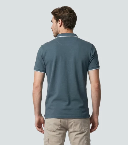 Slim Julian Polo Unicolor Con Bordado UnserGR