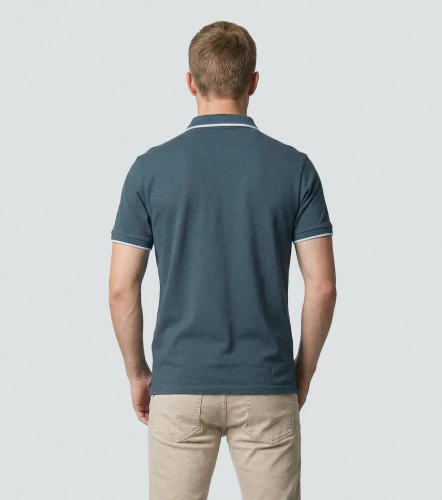 Slim Julian Polo Unicolor Con Bordado UnserGR