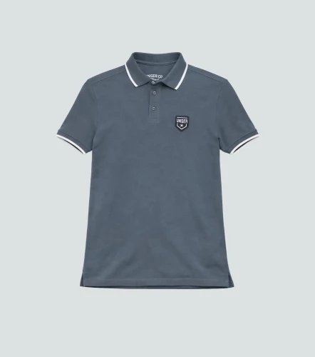 Slim Julian Polo Unicolor Con Bordado UnserGR