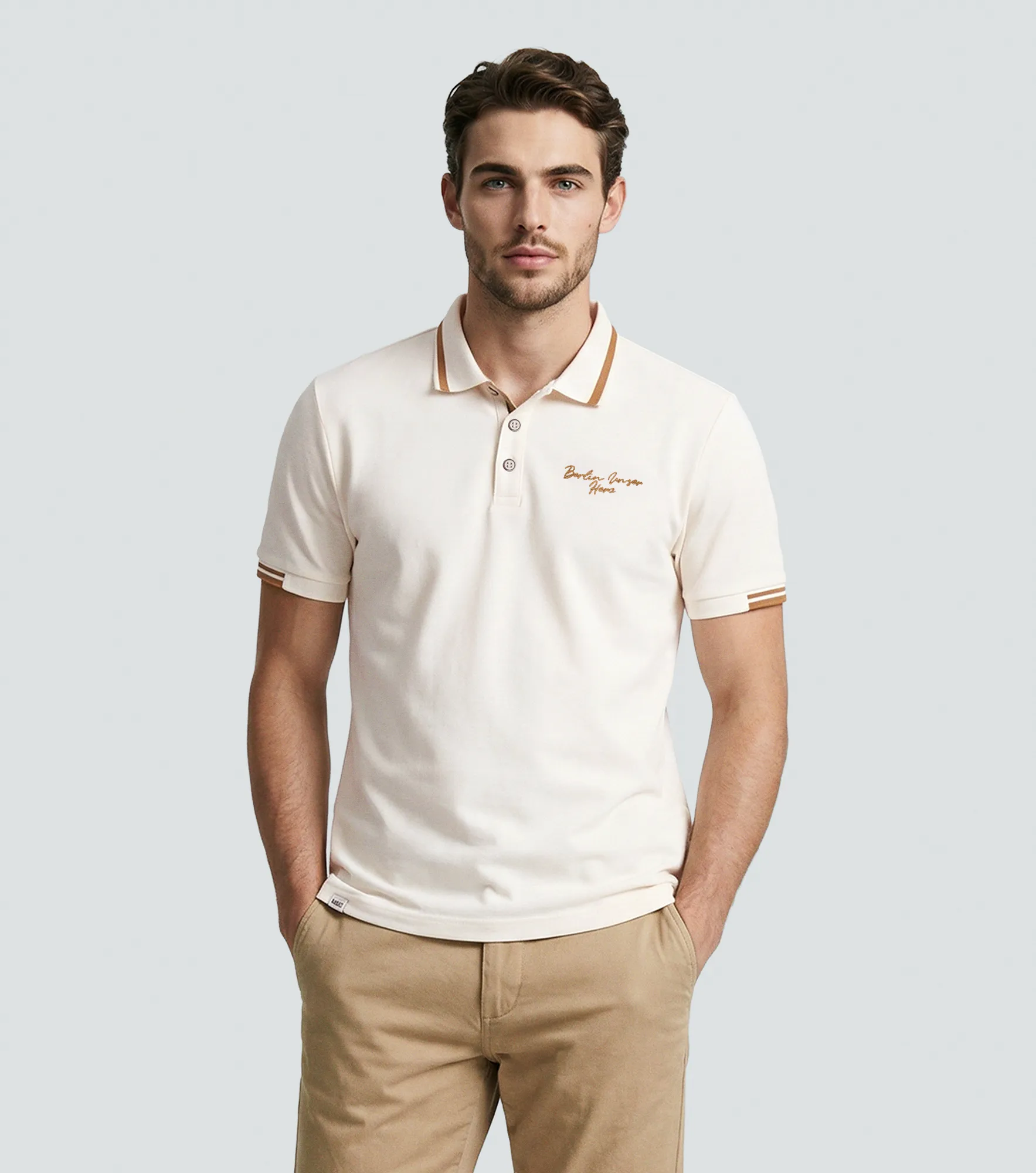 Comfort Santi Polo Unicolor Con Detalles Unser 837173 AR