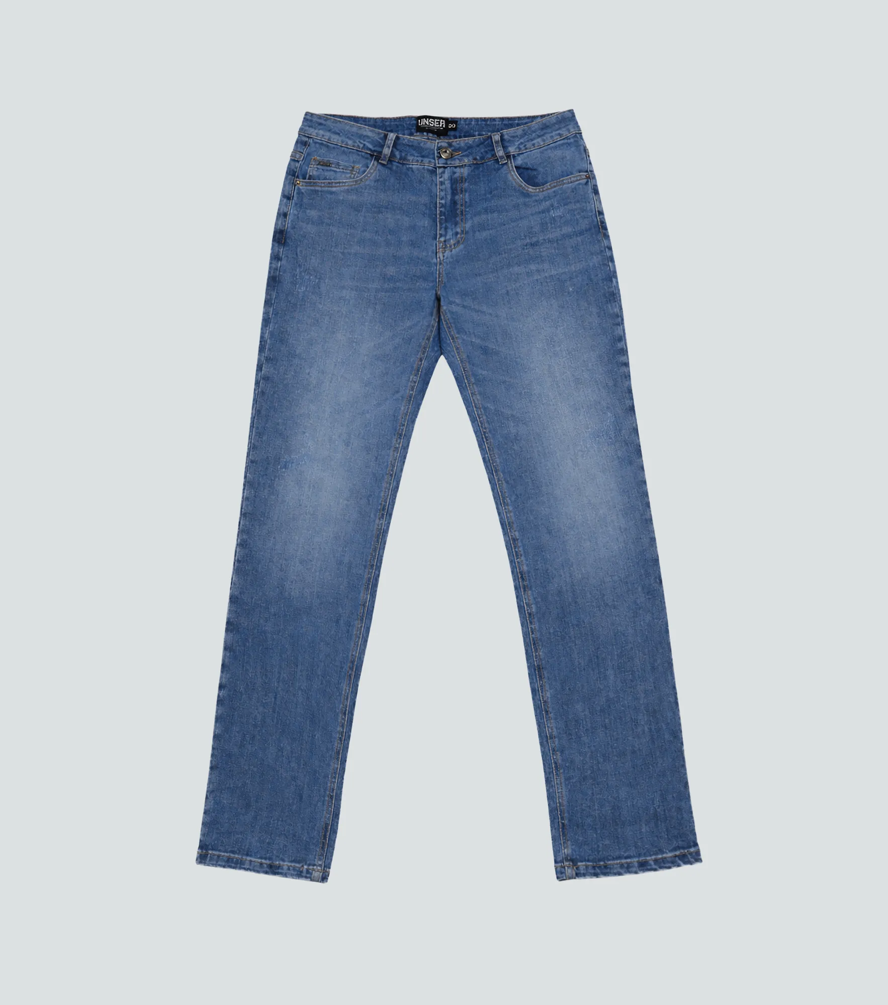 Iron Yanka Jean Tono Medio Claro Con Desgastes Y Cremallera Unser 835093 AZ