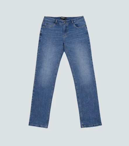 Iron Yanka Jean Tono Medio Claro Con Desgastes Y Cremallera UnserAZ