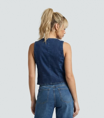 Chaleco En Indigo Para Mujer Tatiana DerekAZ