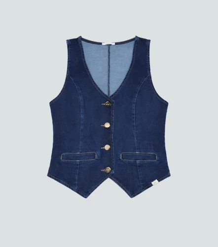 Chaleco En Indigo Para Mujer Tatiana DerekAZ