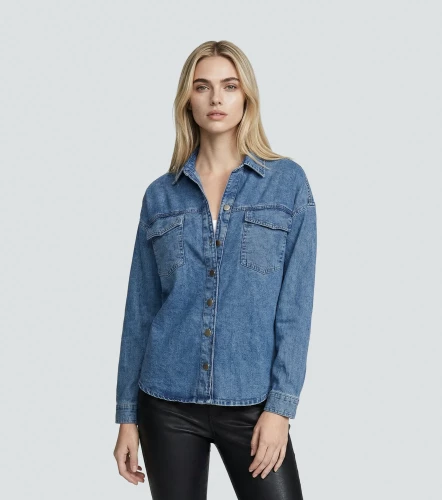 Blusa En Indigo Selena DerekAZ