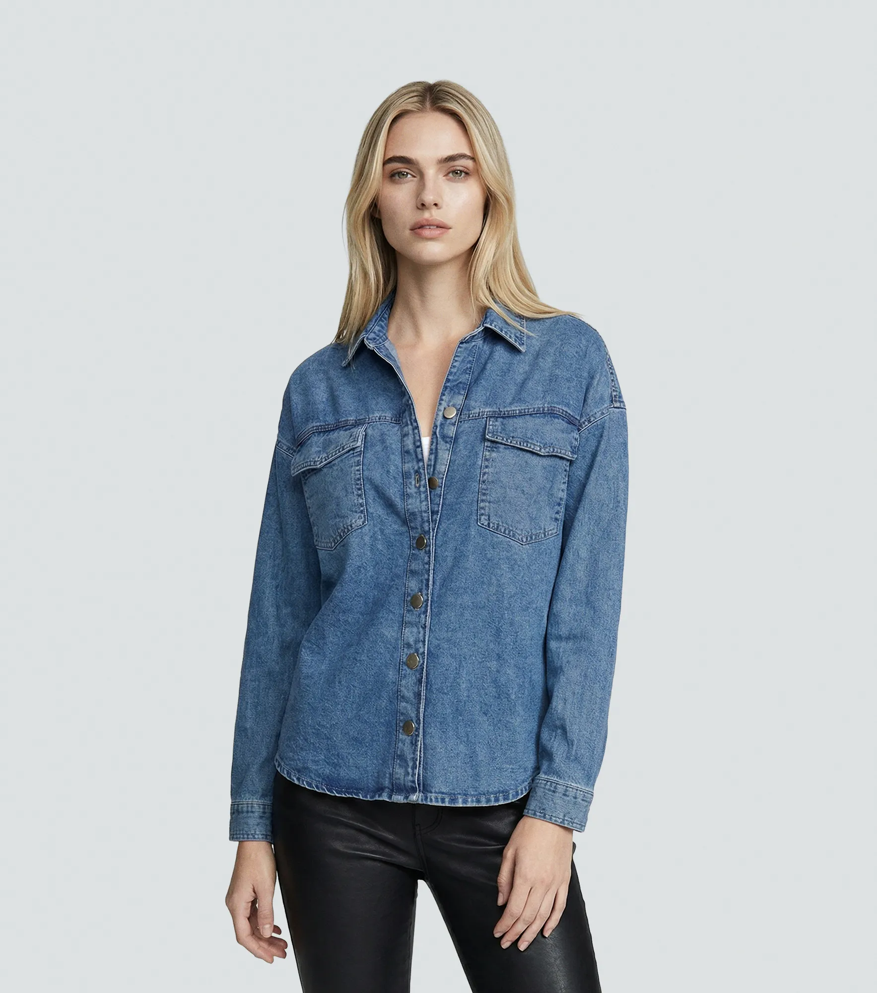 Blusa En Indigo Selena Derek 836011 AZ