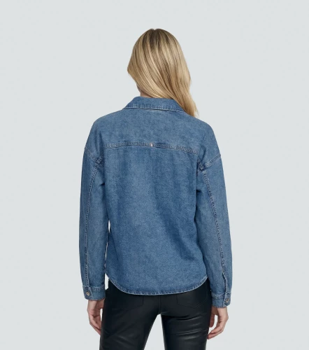 Blusa En Indigo Selena DerekAZ