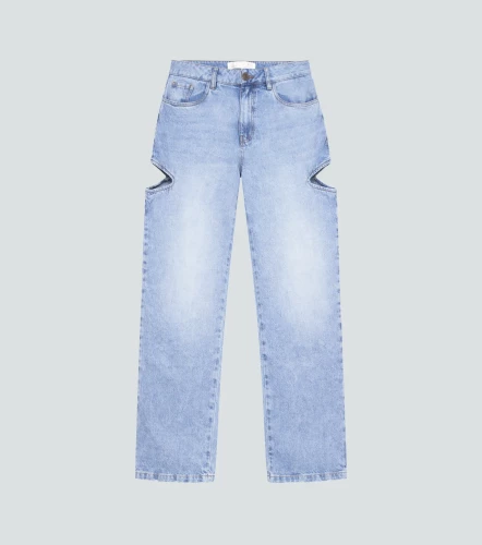 Josie Jean Mom Fit Con Abertura En Costado TyperAZ