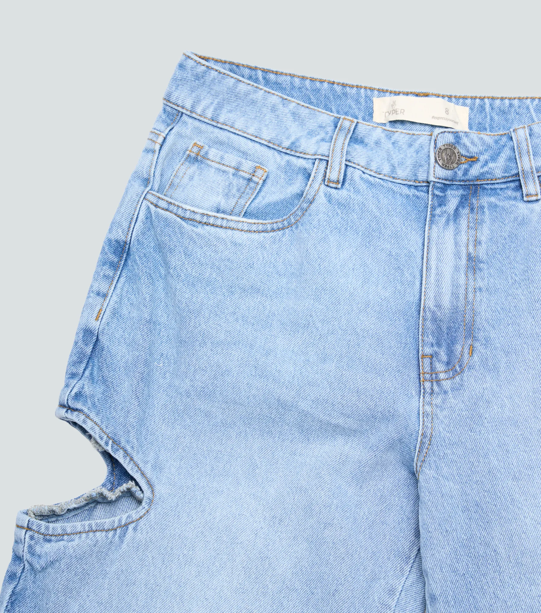 Josie Jean Mom Fit Con Abertura En Costado Typer 836811 AZ