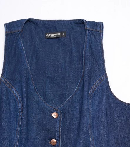 Raquel Chaleco Con Cortes Y Bolsillos En Delantero UnserAZ