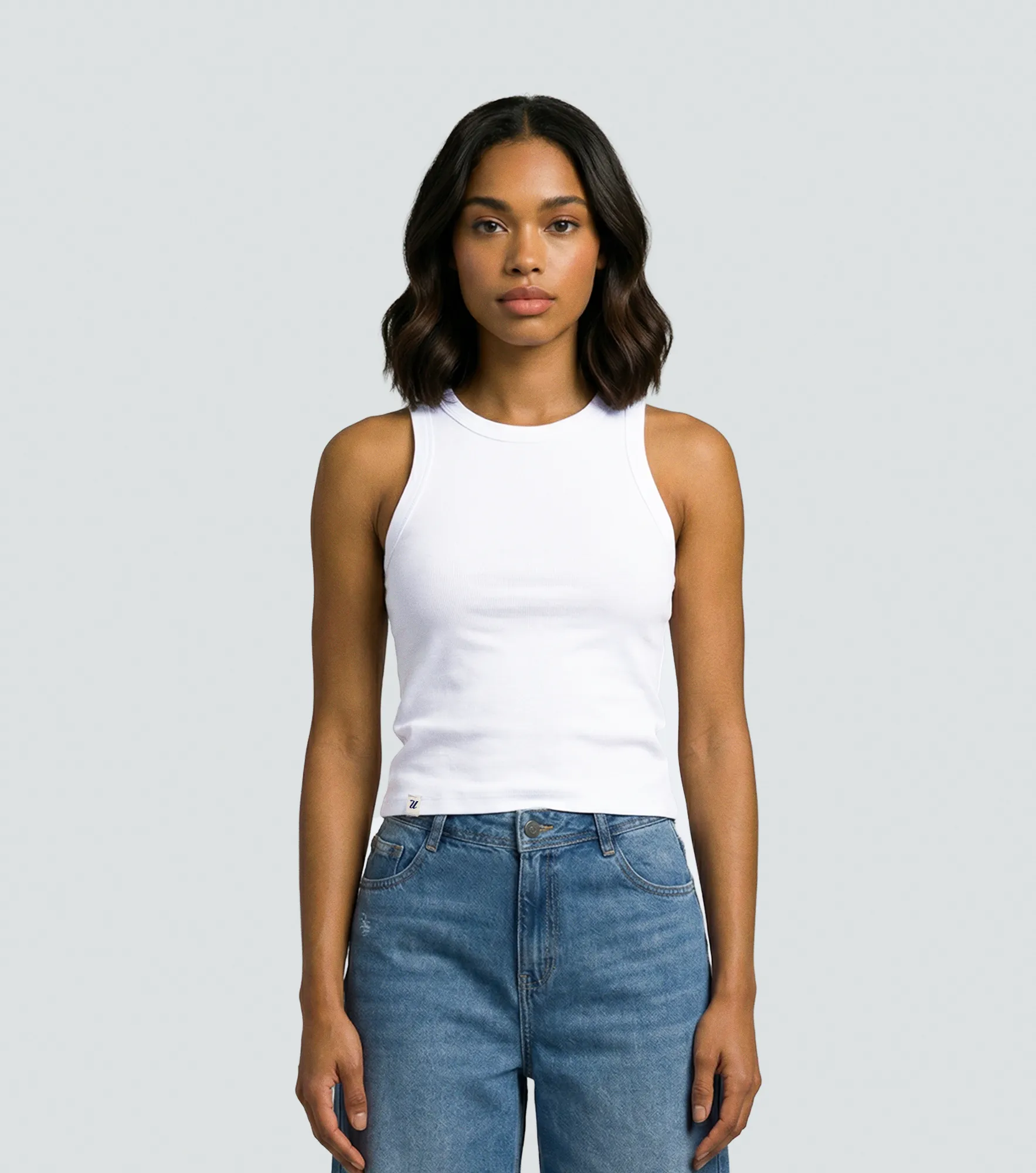 Evelyn Blusa Basica Cuello Redondo Unicolor Unser 832634 BL