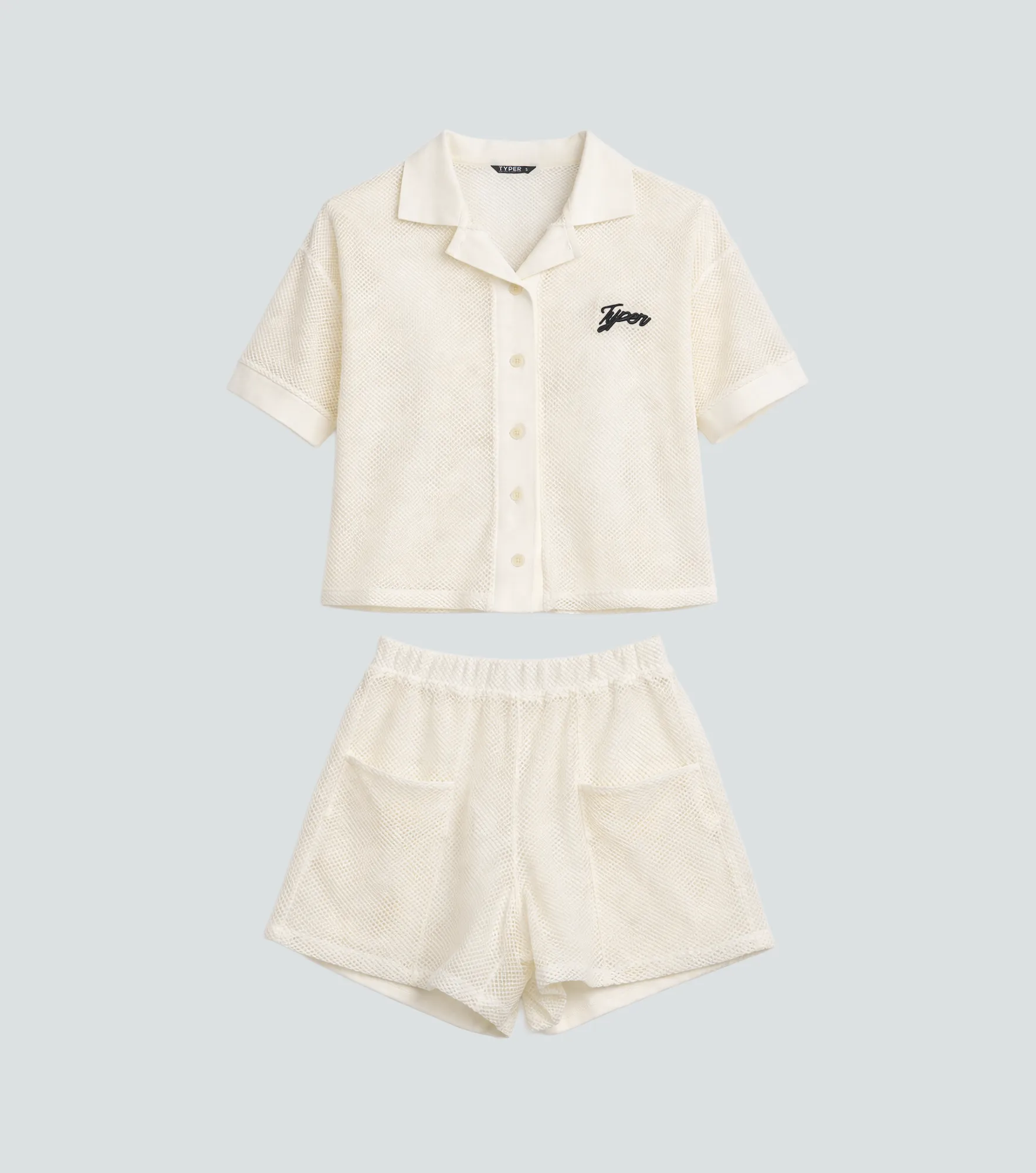 Mary Set En Malla Con Apliques Typer 836407 BH