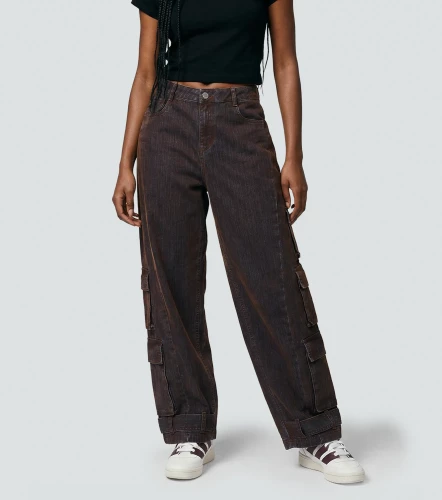 Lissy Jean Baggy Cargo Efecto Gamuza TyperCF