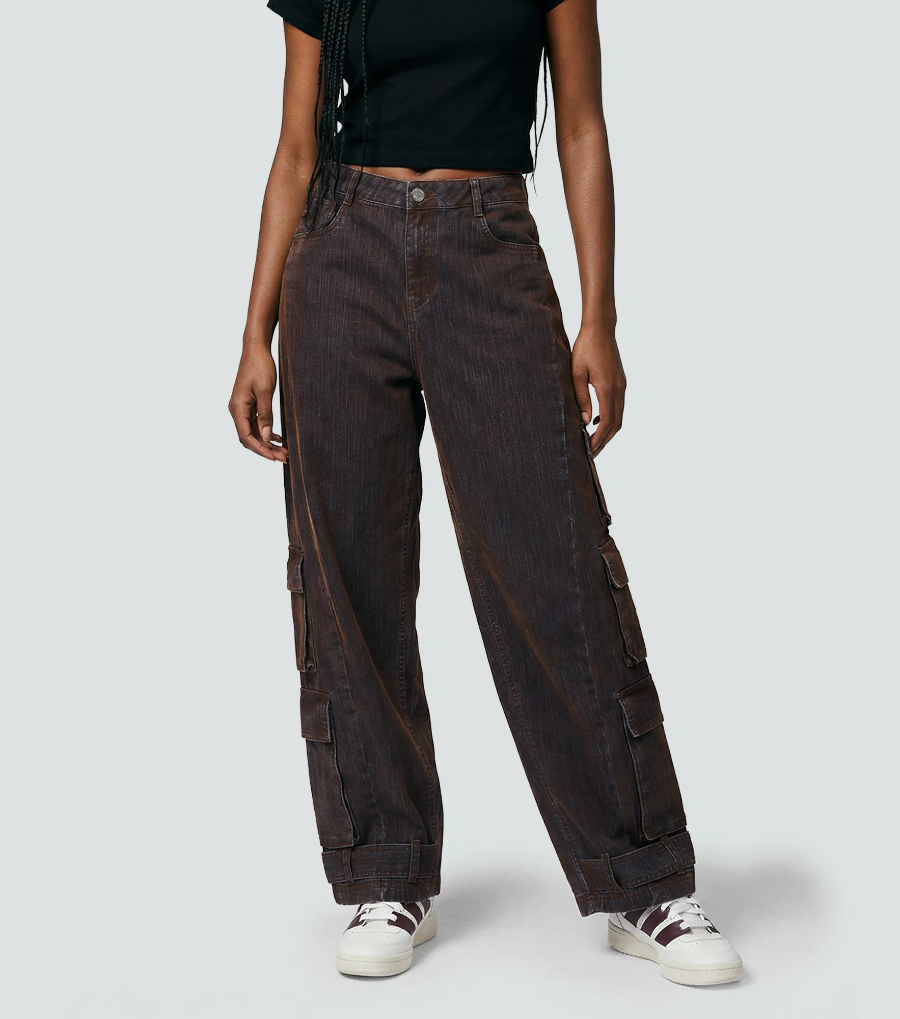 Lissy Jean Baggy Cargo Efecto Gamuza TyperCF