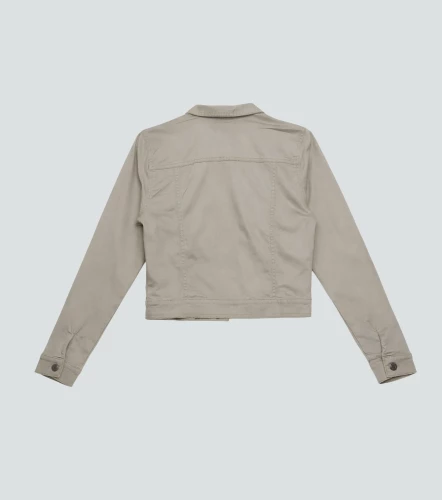 Ingrid Chaqueta En Drill Unicolor Con Bolsillos UnserKQ