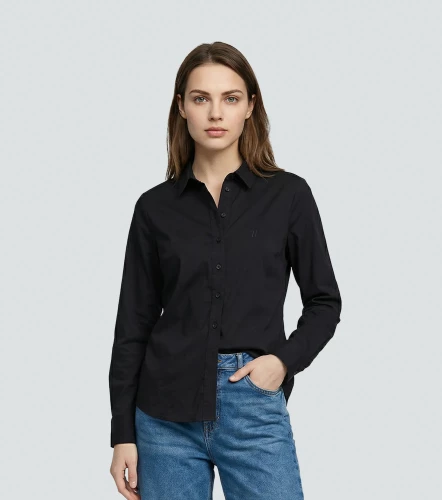 Melina Blusa Camisera Manga Larga Con Bolsillos UnserNG