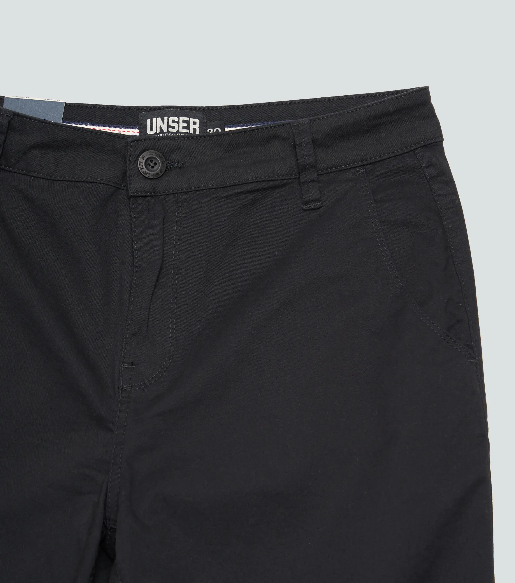 Iron Nael Pantalon En Dril Unicolor Con Detalles Unser 836123 NG