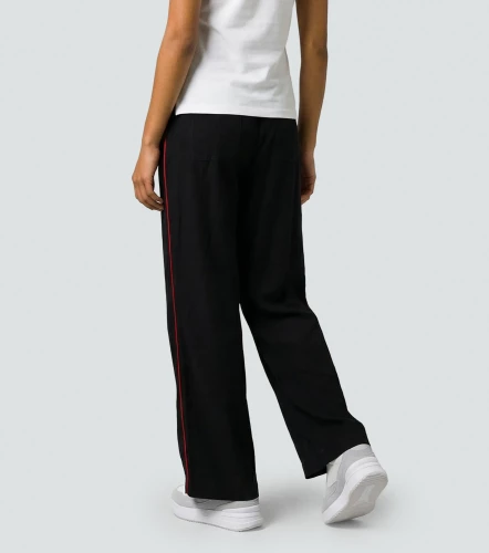 Loren Pantalon Unicolor Con Vivo En Contraste UnserNG